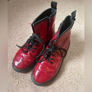 DR MARTENS 1460 COSMIC GLITTER RED BOOTS Women’s 5 Men’s 4 Uk 3 Read